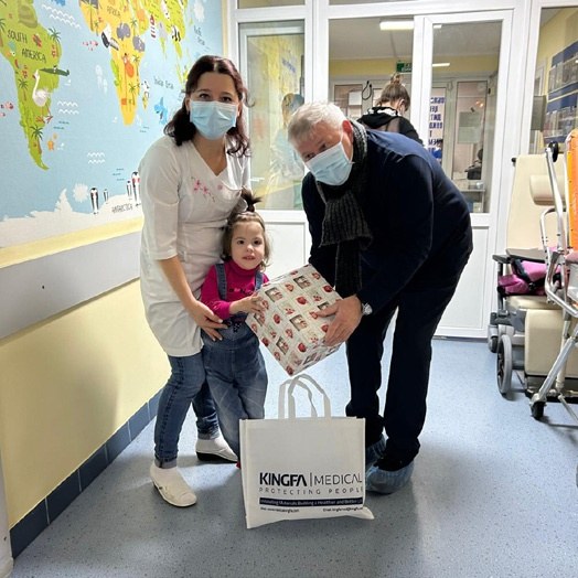 Besuch der onkologischen Abteilung im Krankenhaus von Tscherkassy