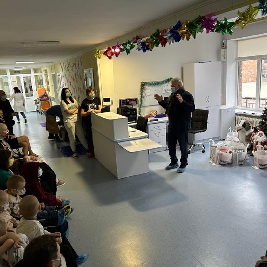 Besuch der onkologischen Abteilung im Krankenhaus von Tscherkassy