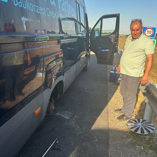 Ausfall des Hinterradreifens und Reparatur